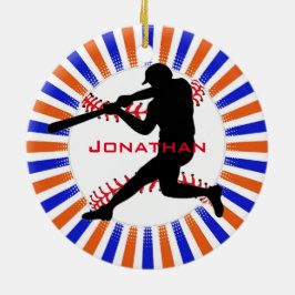 Baseball Player-designsmycke Julgransprydnad Keramik