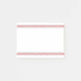Baseball Player eller Coach Red Baseball Stitches Post-it Block