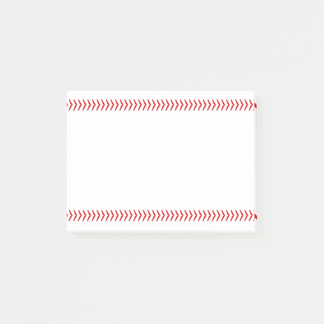 Baseball Player eller Coach Red Baseball Stitches Post-it Block (Framsida)