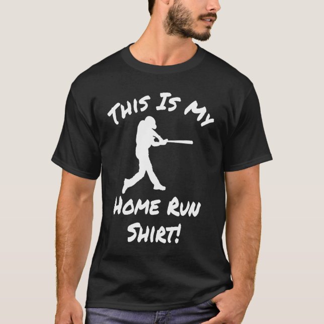 Baseball Player Homerun T Shirt (Framsida)