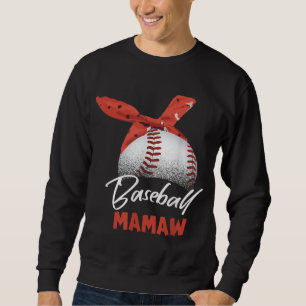 Baseball Player Mamaw Mors dag Gift Lång Ärmad Tröja