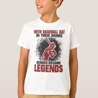 Baseball Player med Baseball Fladdermus T Shirt