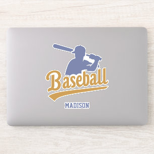 Baseball Player med eget namn Klistermärken