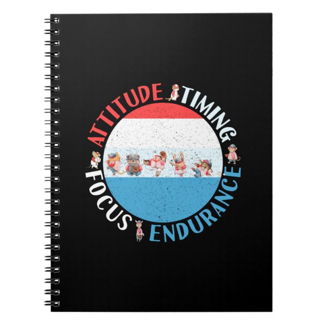 Baseball Player Mindset - Rött vitt blått Anteckningsbok (Framsidan)