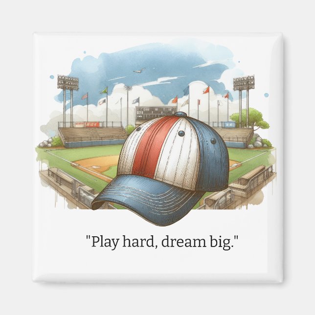 Baseball Player Motivation Magnet (Framsidan)
