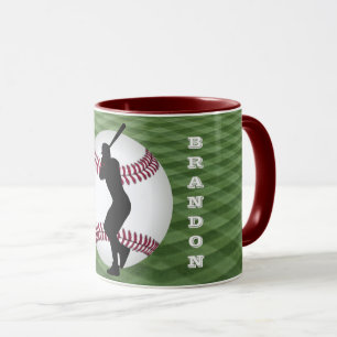 Baseball Player Mugg med Namn