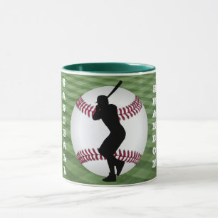 Baseball Player Mugg med Namn