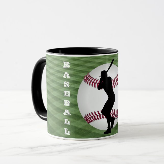 Baseball Player Mugg med Namn (Framsida vänster)