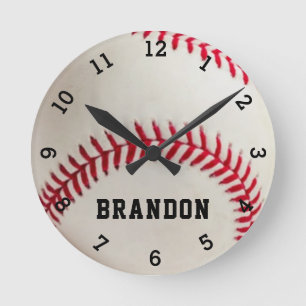 Baseball Player Namn Personlig  Rund Klocka