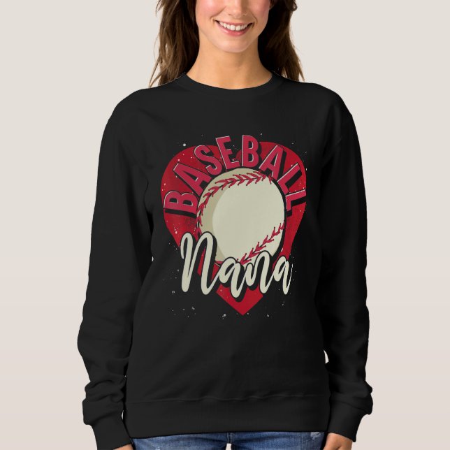 Baseball Player Nana Grandma Heart Mothers Day Bas T Shirt (Framsida)