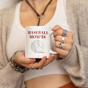 Baseball Player-nummer för Mamma Anpassningsbar Pe Kaffemugg