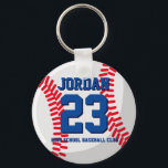 Baseball Player Nummer School Sports Team Nyckelring<br><div class="desc">En perfekt för sportfantaster,  idrottsmän,  spelare,  tränare eller kapten i basebolllaget. Du kan anpassa ordalydelsen så att den passar alla evenemang med det här idrottstemat,  oavsett om det är födelsedag,  mästerskap firande eller vinnande party.</div>