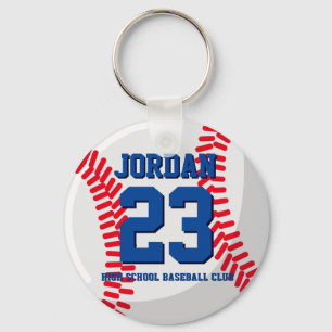 Baseball Player Nummer School Sports Team Nyckelring