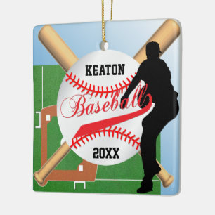 Baseball ⚾ Player (Pitcher) Julgransprydnad Keramik
