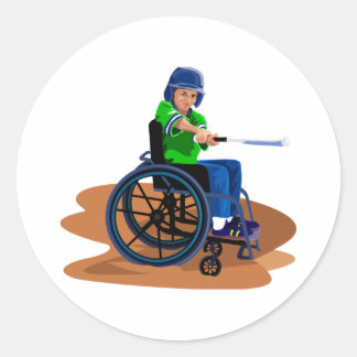 Baseball Player Runt Klistermärke