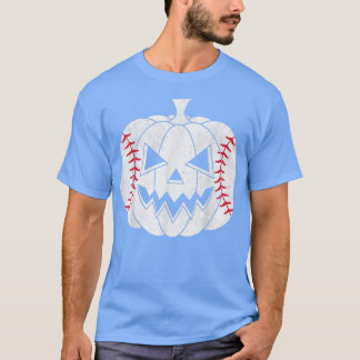 Baseball Player Scary Pumpkin Vintage Costume Hall T Shirt