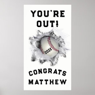 Baseball Player Studenten Poster