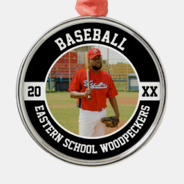 Baseball Player Team High School Senior Night Team Julgransprydnad Metall