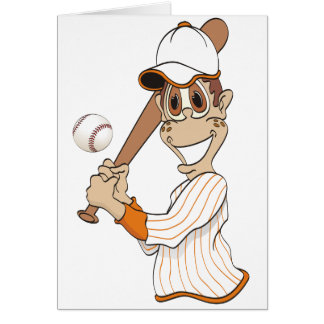 Baseball Player-Tecknad Hälsningskort