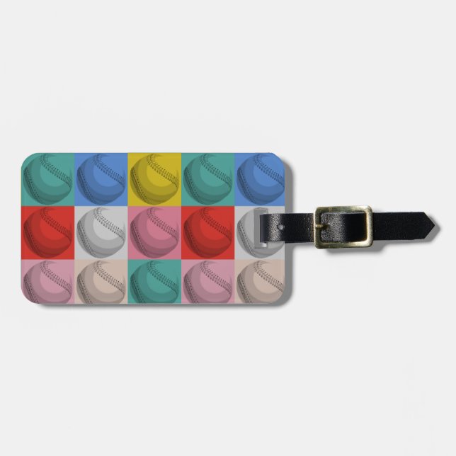 Baseball Pop Art Bagagebricka (Horisontell Framsida)