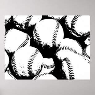 Baseball Pop Art - Idrottsbasebullar Poster