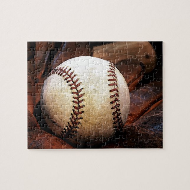 Baseball - Popular Sports Art Digital Illustration Pussel (Horisontell)