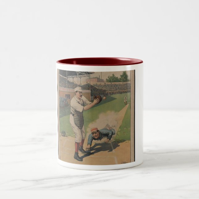 Baseball Poster Två-Tonad Mugg (Center)