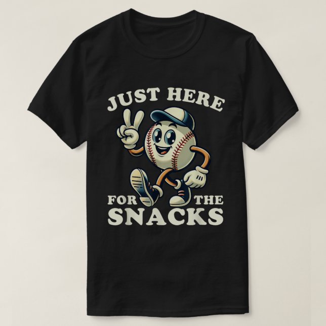 Baseball precis här för Snacks Sportfantast T Shirt (Design framsida)