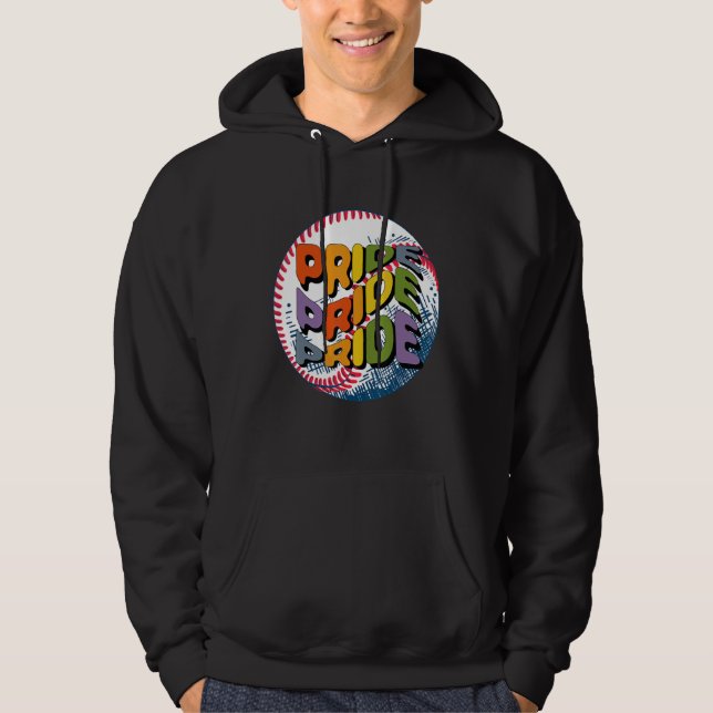 baseball pride pride pride hoodie (Framsida)