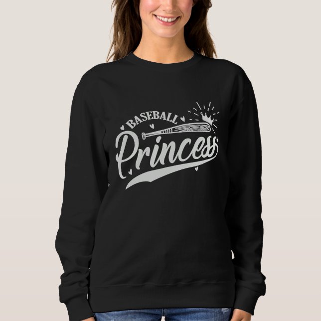 Baseball Princess Sport Ball Sport T Shirt (Framsida)