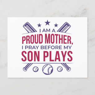 Baseball Proud Mor spelar innan min son spelar. Helg Vykort