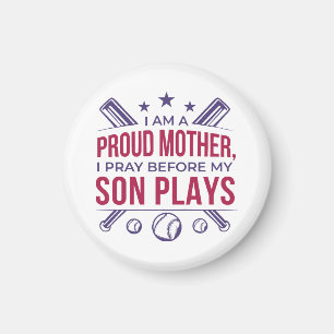 Baseball Proud Mor spelar innan min son spelar. Magnet