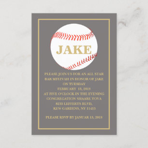 Baseball Pub Mitzvah bjudande in, Pub Mitzvah Inbjudningar