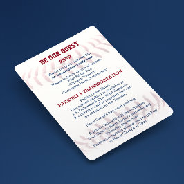 Baseball Pub Mitzvah Guest-informationskort Meddelande