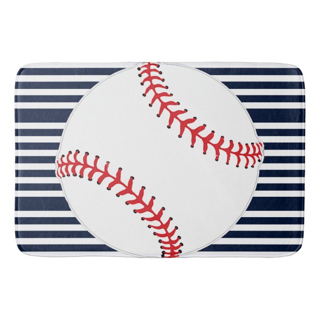Baseball Rand Design Bath Mat Badrumsmatta (Framsidan)