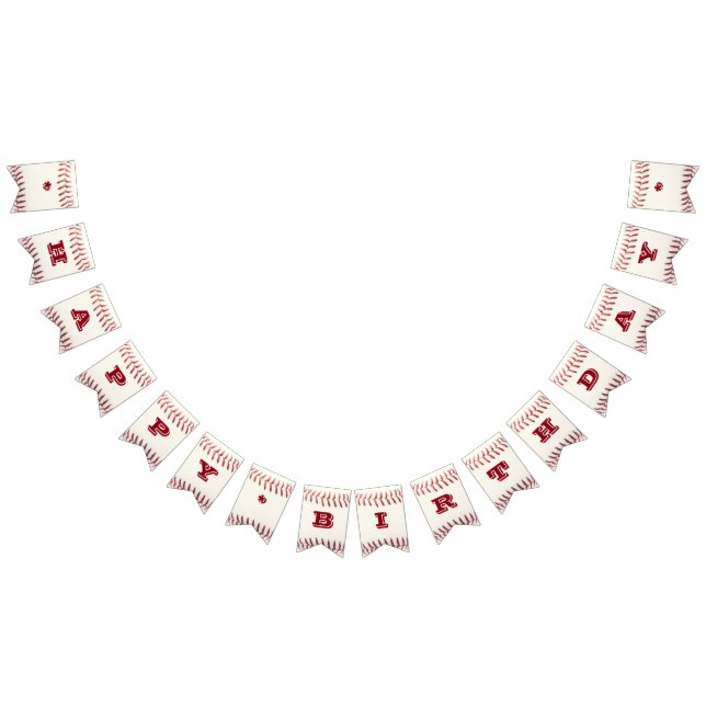 Baseball Red Anpassningsbar Banner Vimplar (Alla)