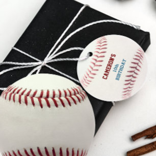 Baseball Red Blue Gåvor Etiketter