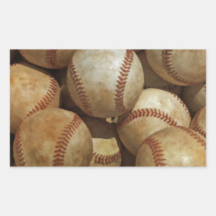 Baseball Rektangulärt Klistermärke