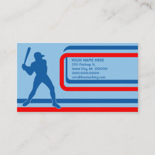 baseball: retro stil: visitkort
