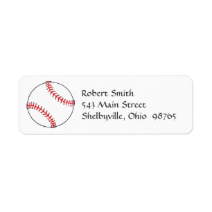 Baseball Returetiketters Returadress Etikett