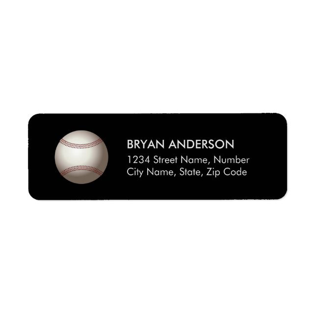 Baseball Return-adressetikett Returadress Etikett (Framsidan)