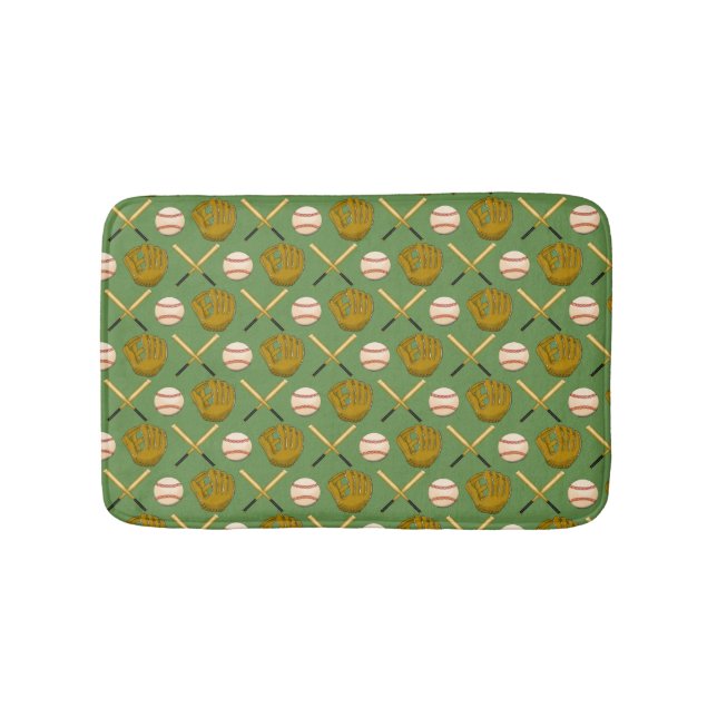 Baseball Roligt Bath Mat Badrumsmatta (Framsidan)