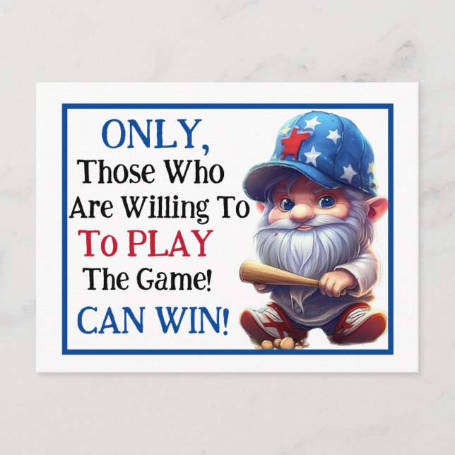 Baseball Roligt Vykort (Framsida)