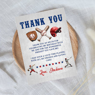 Baseball Rookie Birthday - tackkort Inbjudningar