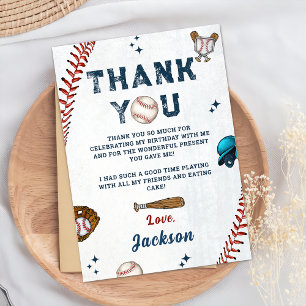 Baseball Rookie Boys Birthday Tack för ditt kort