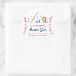Baseball Rookie-Tacken Runt Klistermärke