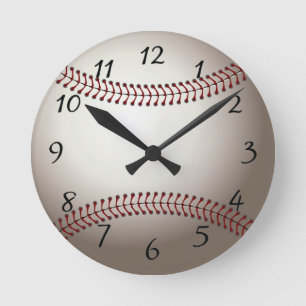 Baseball Round Clock Rund Klocka