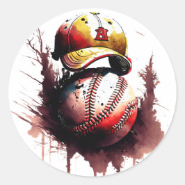 Baseball Runt Klistermärke