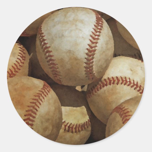 Baseball Runt Klistermärke (Framsida)