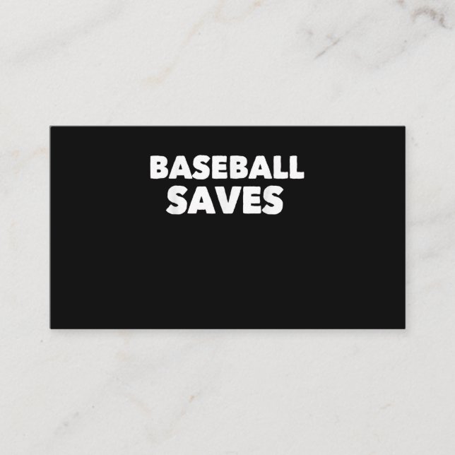 Baseball Saves Coola Softball USA Sports Player Visitkort (Framsida)